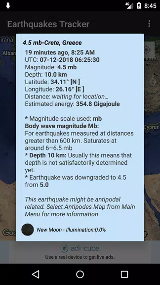 Earthquakes Tracker 스크린샷 2