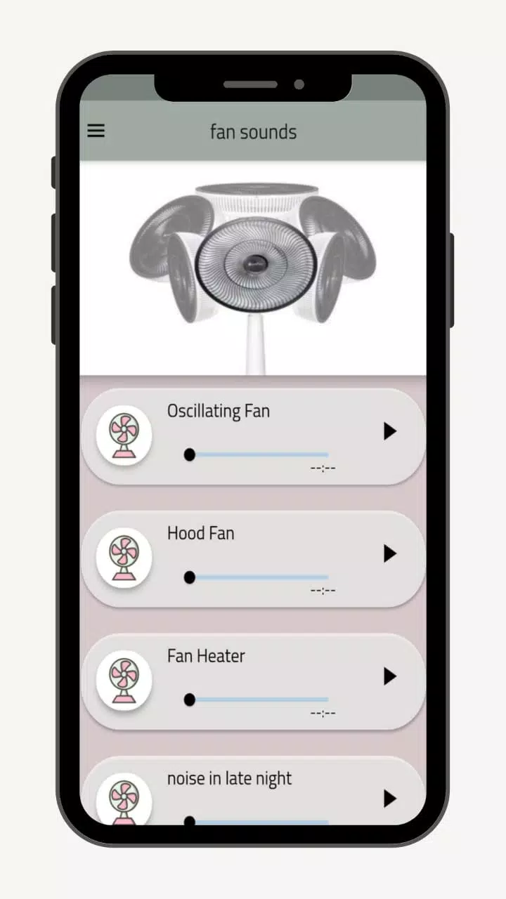 Schermata Fan sounds - relaxing sounds 1
