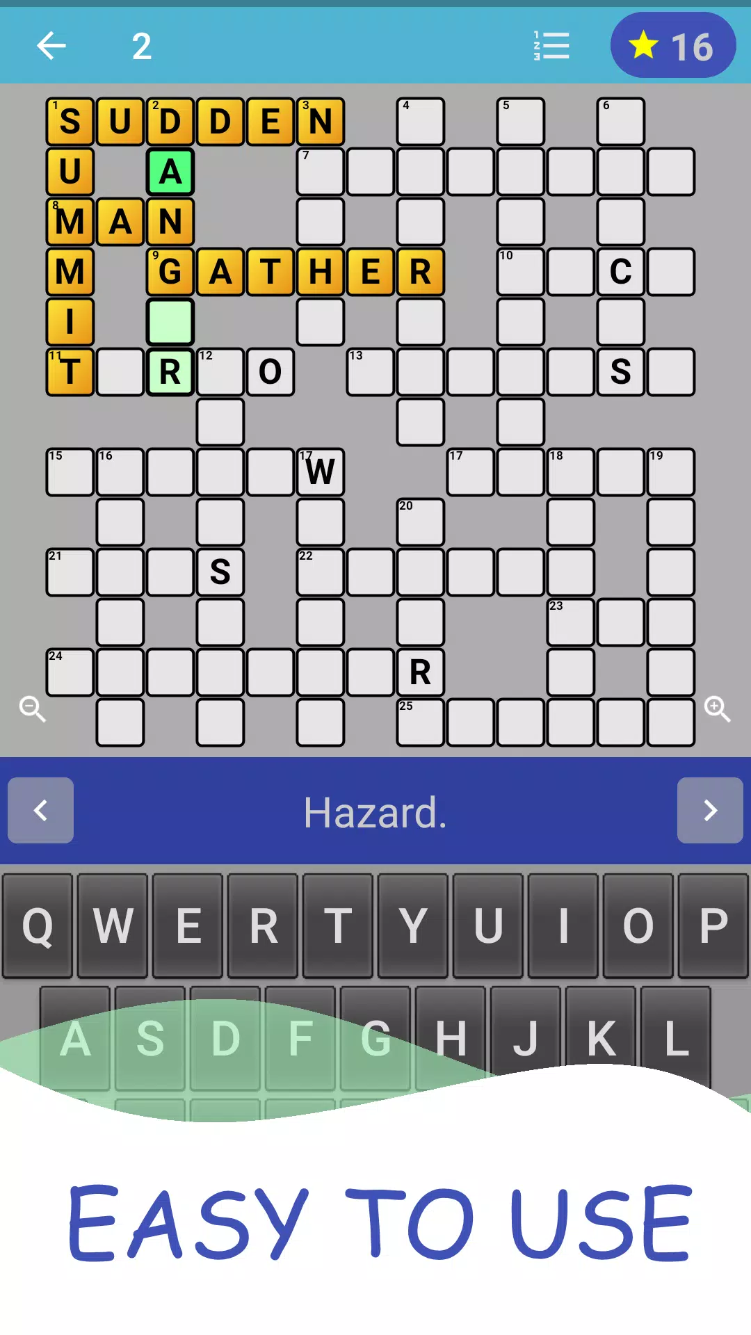 English Crossword puzzle Screenshot 1