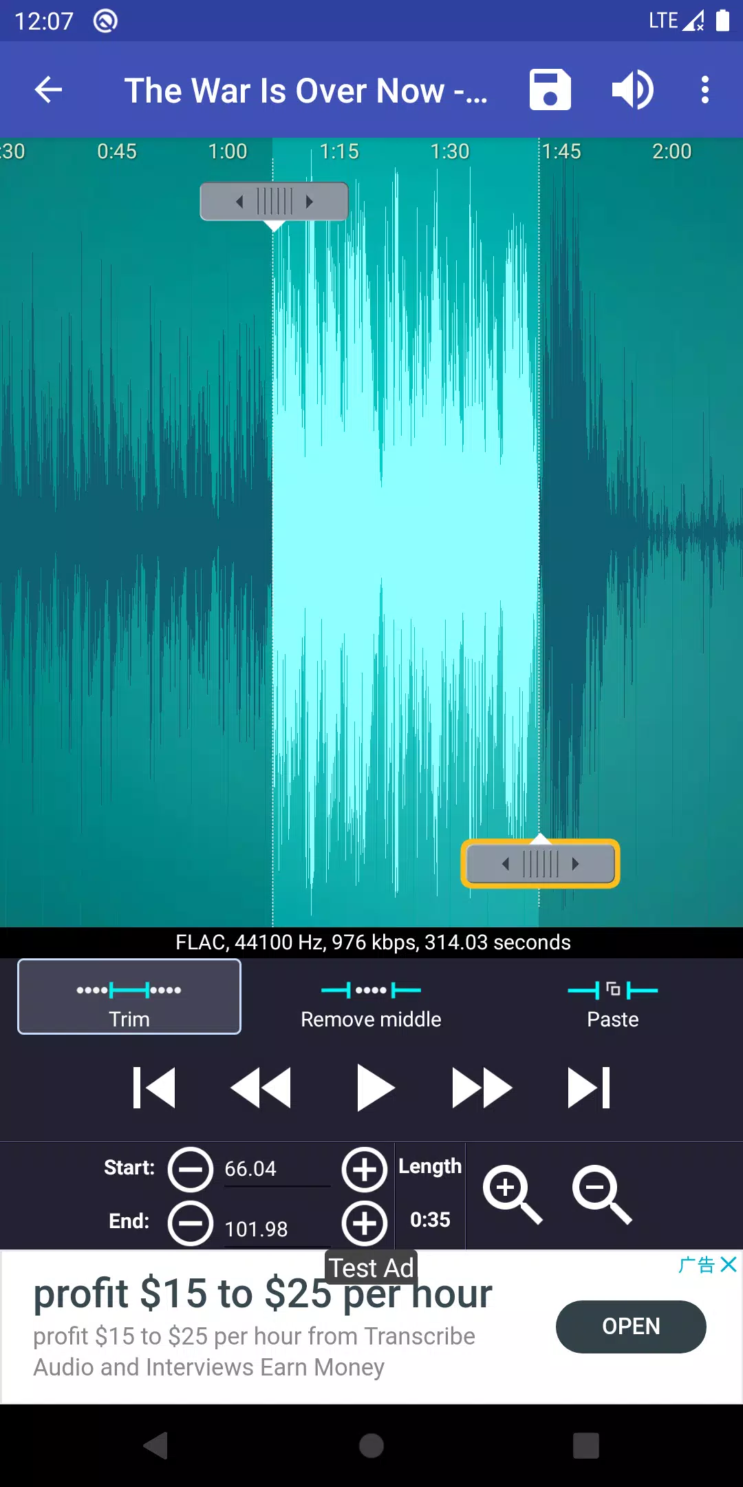 Ringtone Maker:crie ringtone Captura de tela 1