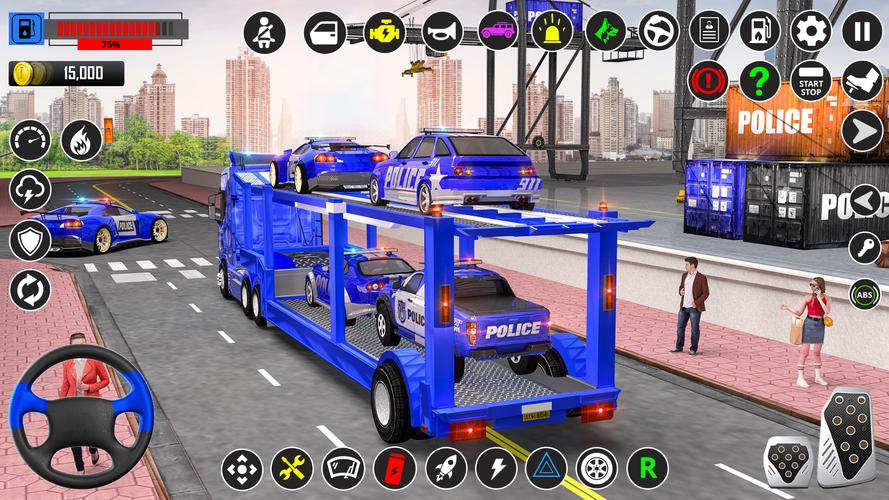 US Police-Car Transport Trucks Screenshot 0