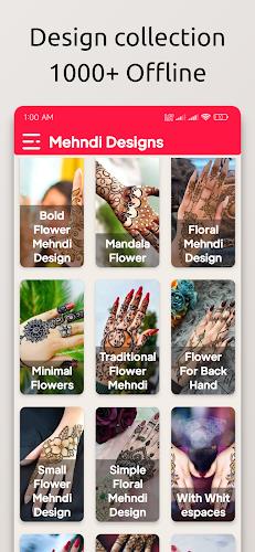 Mehndi Design: Easy & Offline স্ক্রিনশট 1