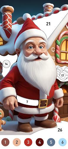 Christmas Color by Number Game Tangkapan skrin 0