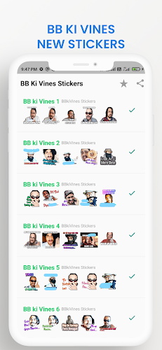 BB Ki Vines Stickers ภาพหน้าจอ 0