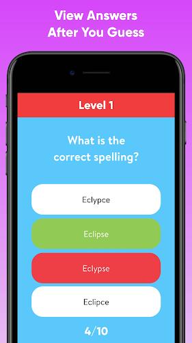 Spelling Test Quiz Скриншот 1