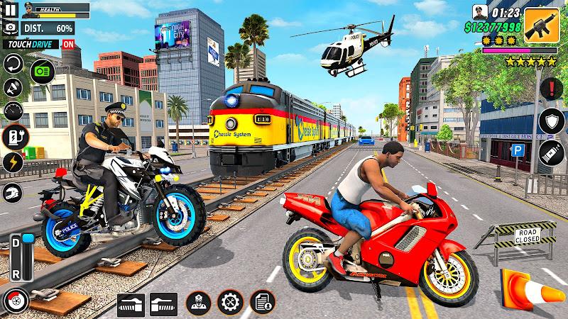 Police Motor Bike Crime Chase Captura de tela 1