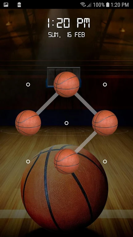 Basketball Screen Lock Pattern Capture d'écran 2