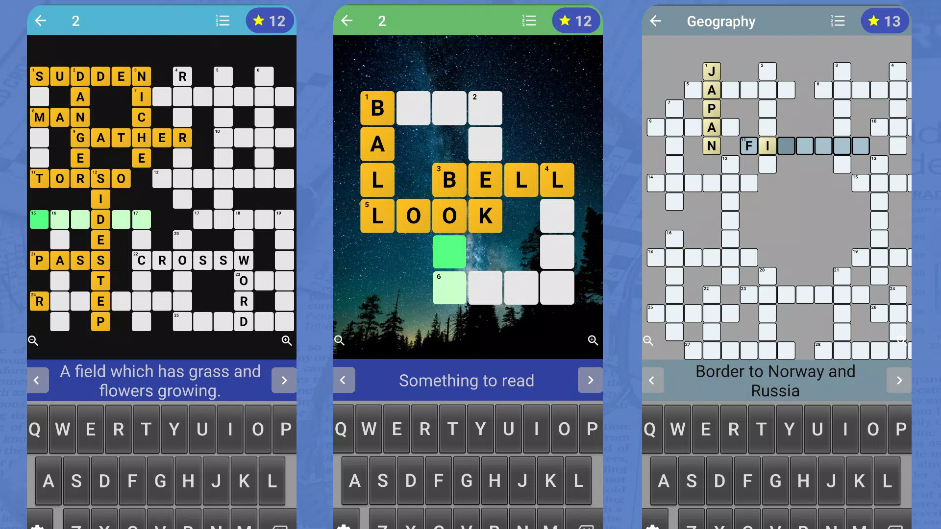 English Crossword puzzle Screenshot 0