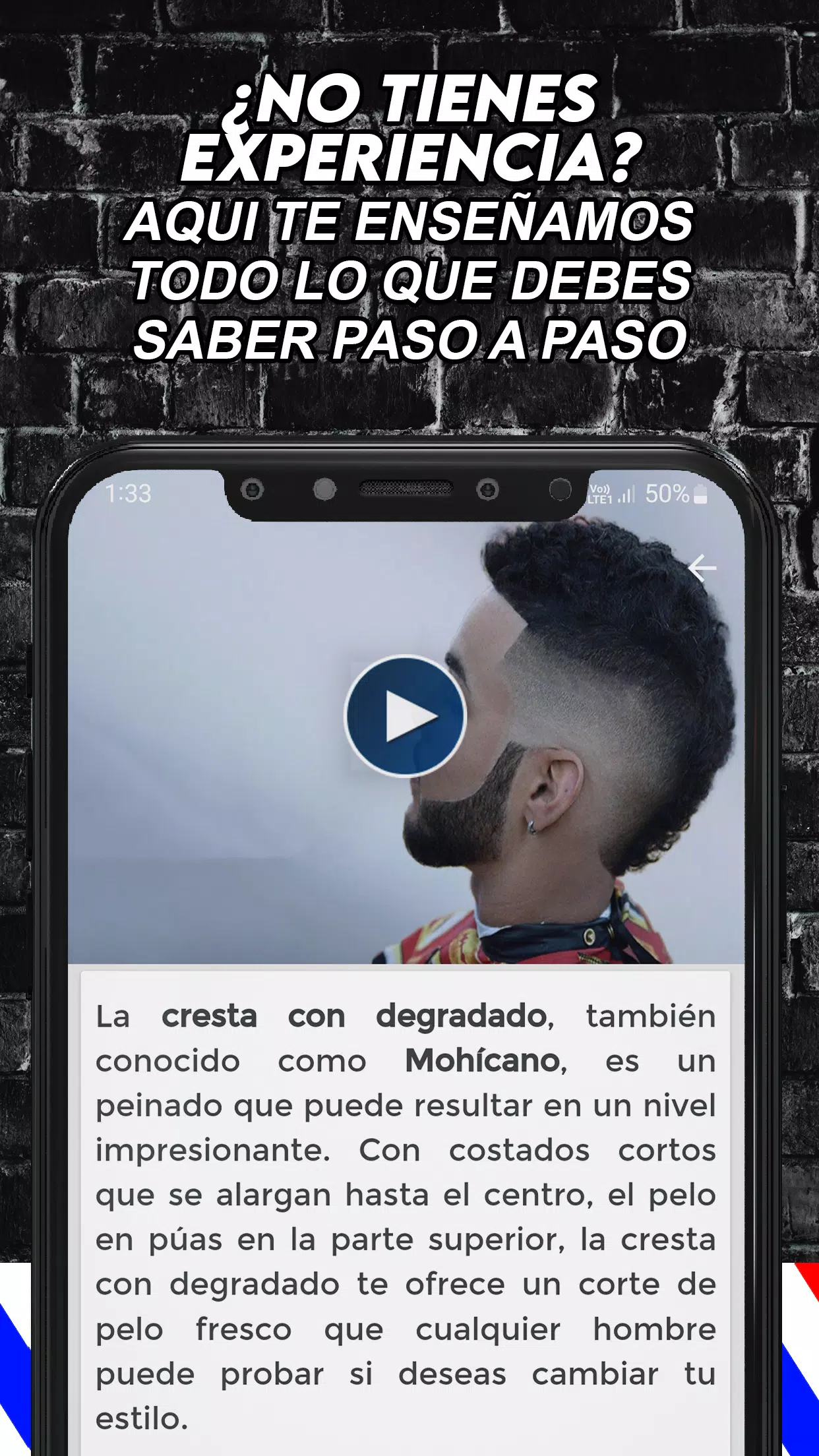 Curso de Barberia y Peluquería Captura de tela 1