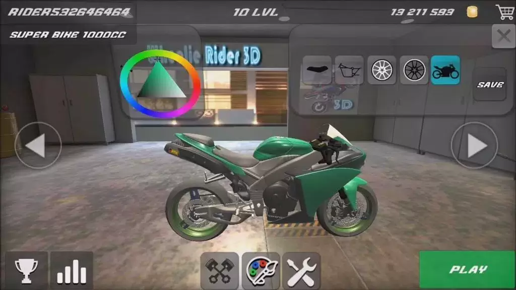 Wheelie Bike 3D game Zrzut ekranu 1