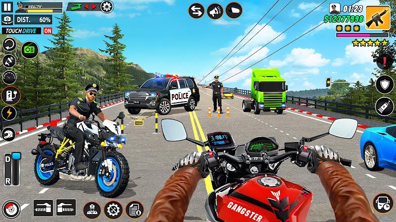 Police Motor Bike Crime Chase Captura de tela 2