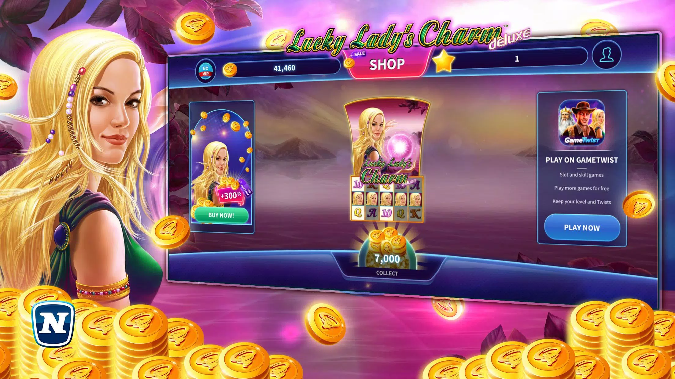 Lucky Lady's Charm Deluxe Slot Screenshot 1