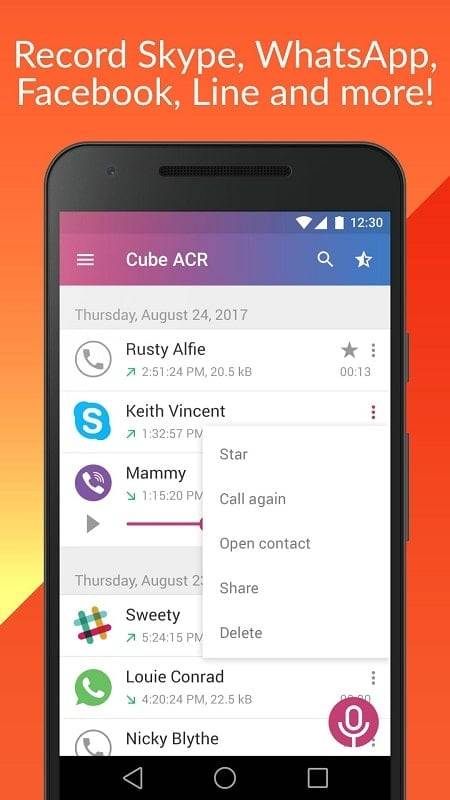 Call Recorder – Cube ACR ဖန်သားပြင်ဓာတ်ပုံ 1