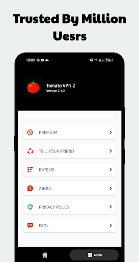 Tomato VPN ဖန်သားပြင်ဓာတ်ပုံ 1