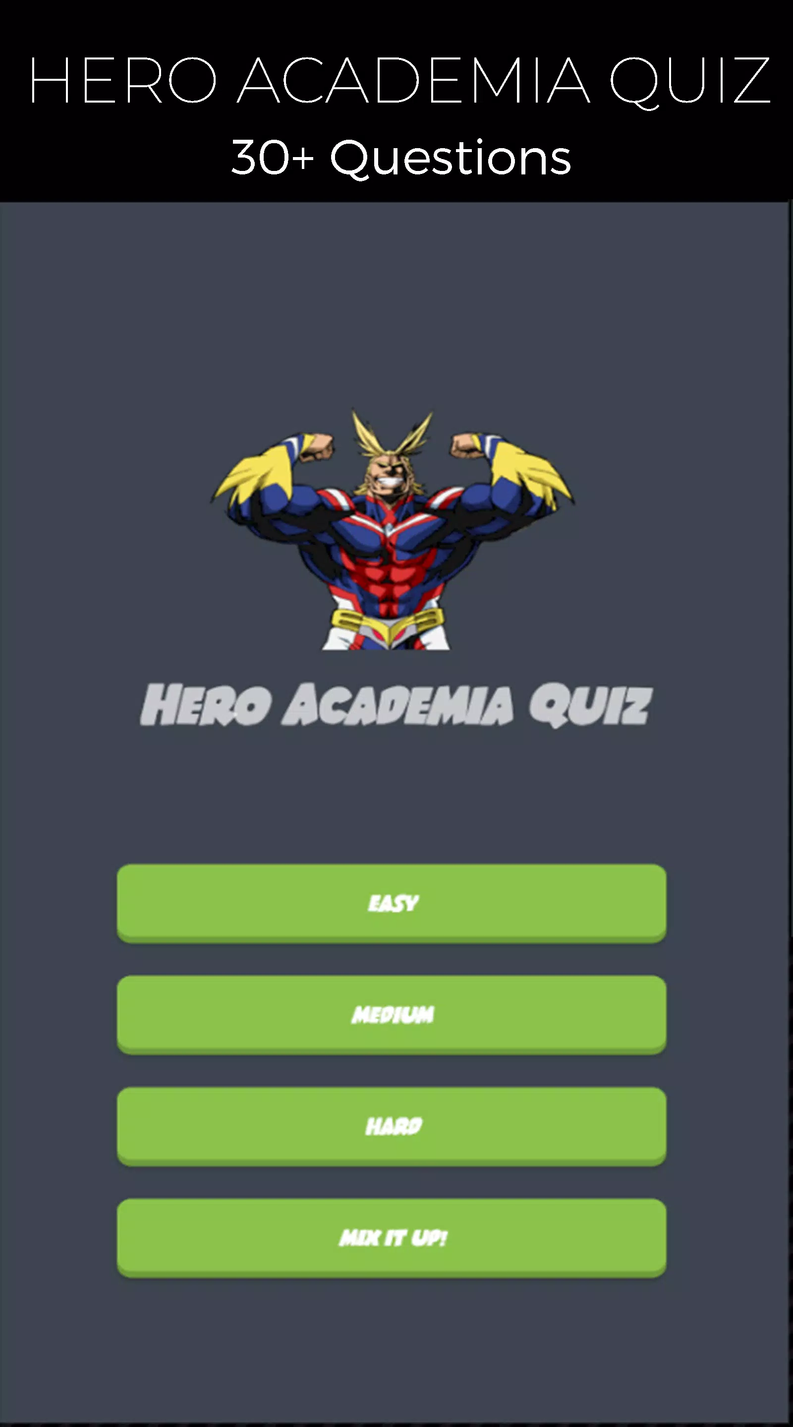 Quiz Game for Hero Academia Ảnh chụp màn hình 0