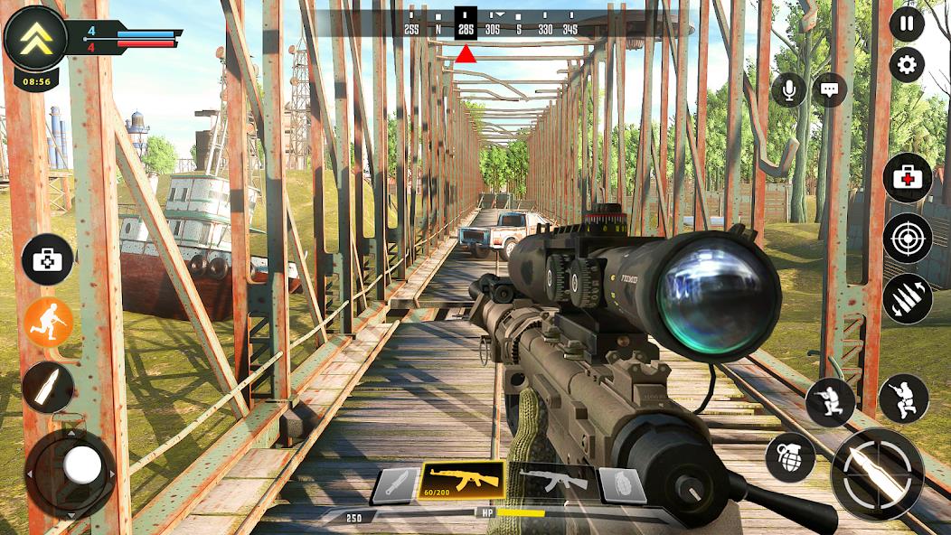 Sniper Game: Shooting Gun Game Mod ဖန်သားပြင်ဓာတ်ပုံ 0