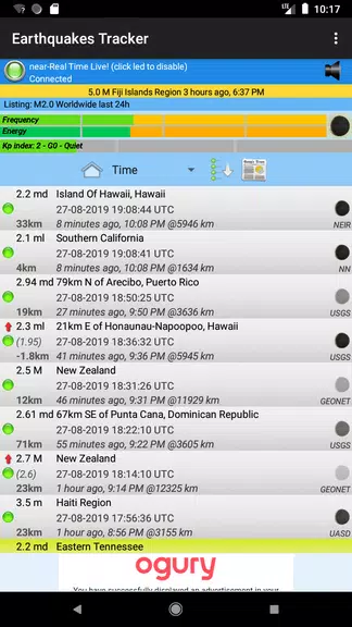 Earthquakes Tracker 스크린샷 0