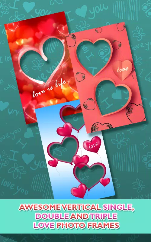 Love Photo frames Collage Captura de tela 2