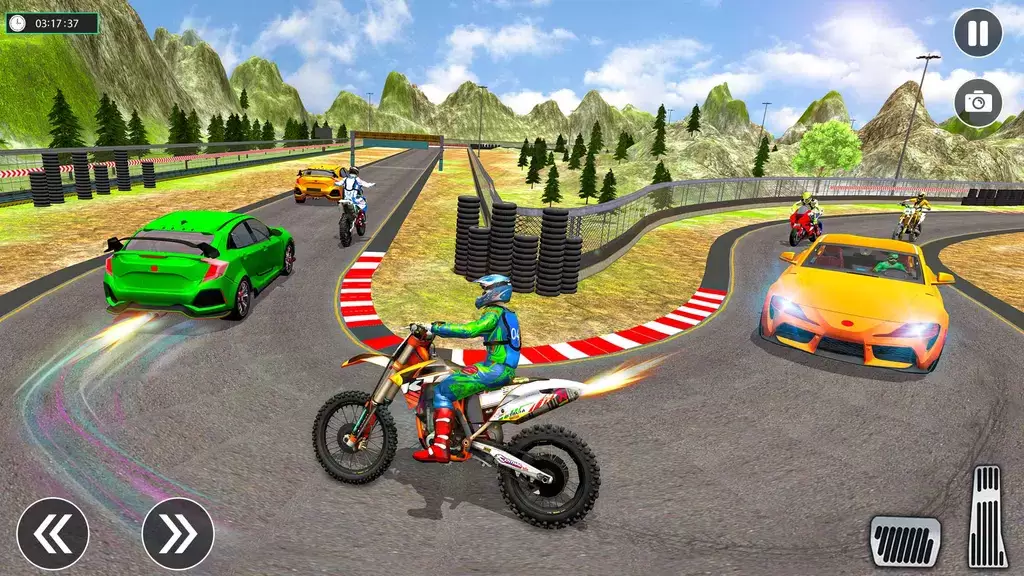 Sports Car vs Bike Racing Screenshot 2