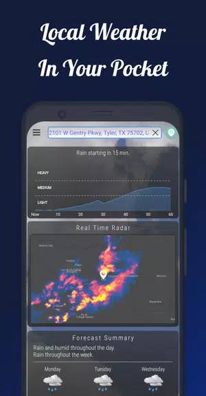 Dark Sky Tech Weather App 스크린샷 0