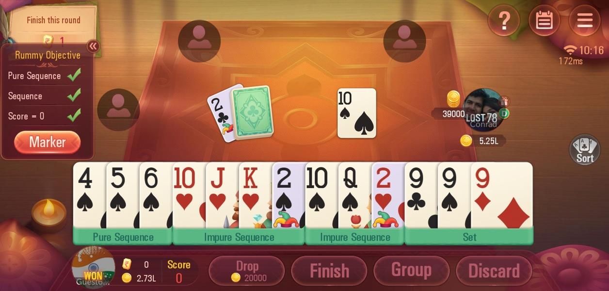 Rummy Plus - Online Indian Rummy Скриншот 0