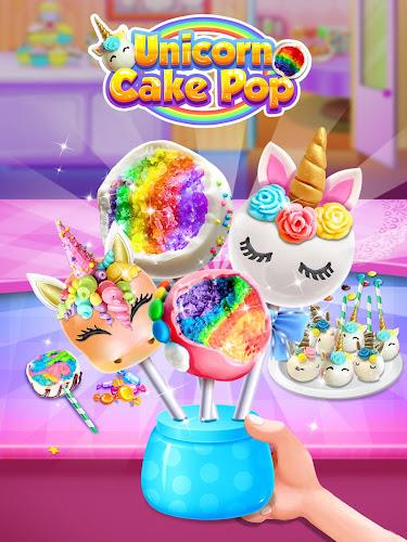 Unicorn Cake Pop - Sweet Food Скриншот 0