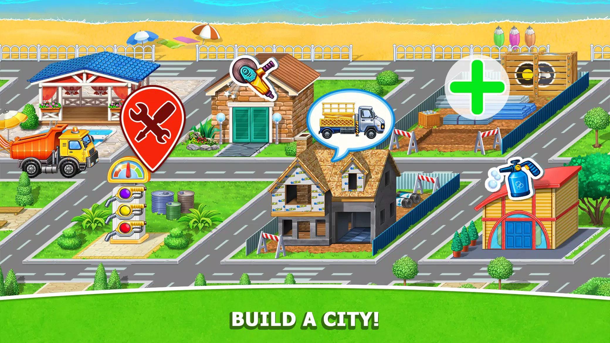 Kids Truck: City Builder Games ภาพหน้าจอ 0