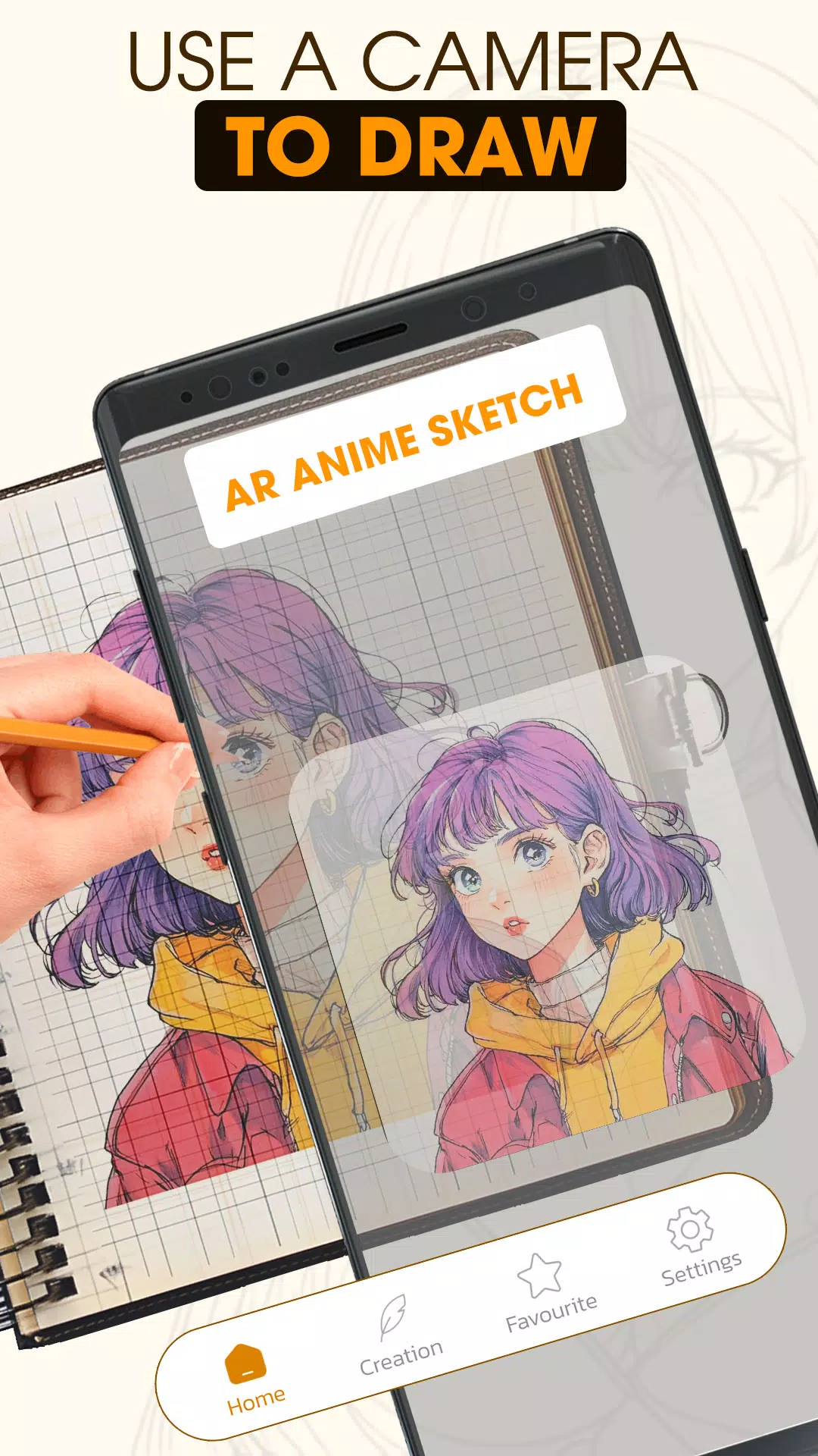 AR Anime Sketch: Trace & Draw 스크린샷 1