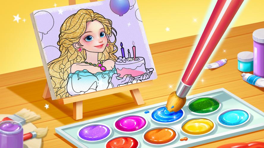 Princess Game Fantasy Coloring Ảnh chụp màn hình 0