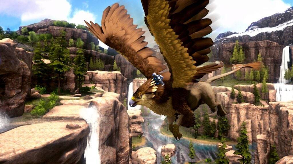 Explorez de nouveaux biomes et apprivoisez le Griffin on Ark Mobile Edition New Ragnarok Map