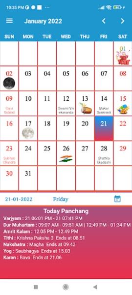 English Calendar Ảnh chụp màn hình 3