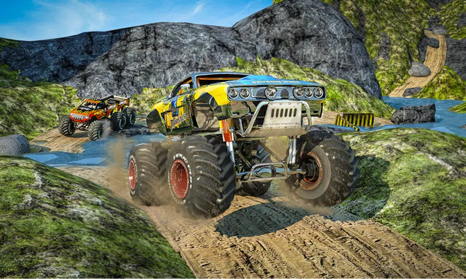 Monster 4x4 Offroad Jeep Stunt Racing 2019 Schermafbeelding 1