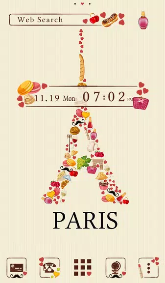 Sweet Paris Theme Zrzut ekranu 0