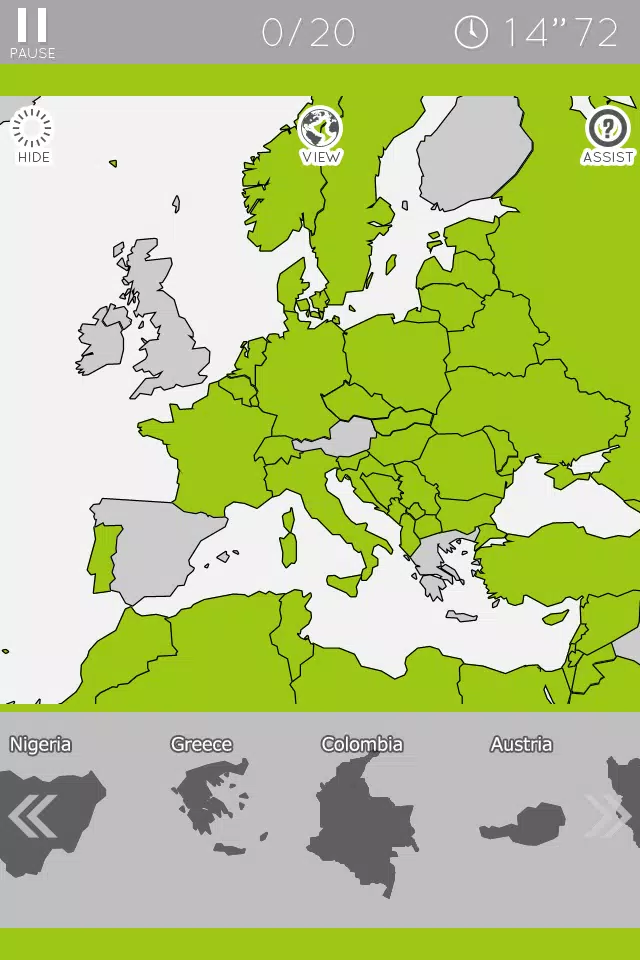 E. Learning World Map Puzzle Ekran Görüntüsü 3