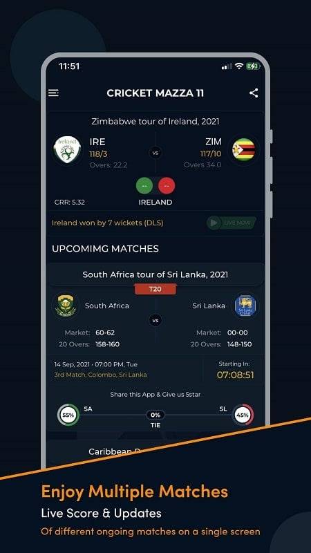 Cricket Mazza 11 Live Line應用截圖第0張
