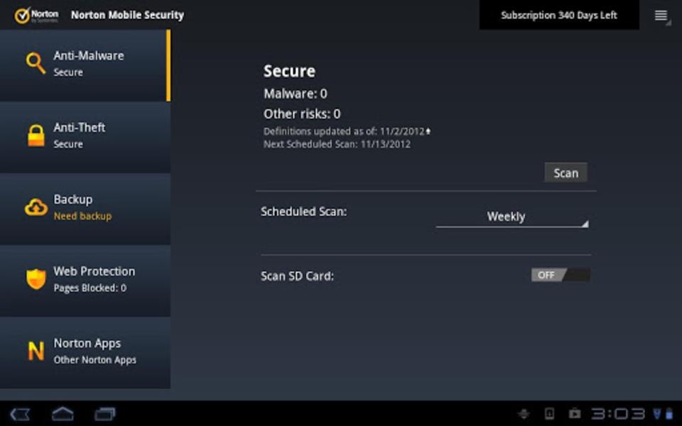 Norton Mobile Security Screenshot 2