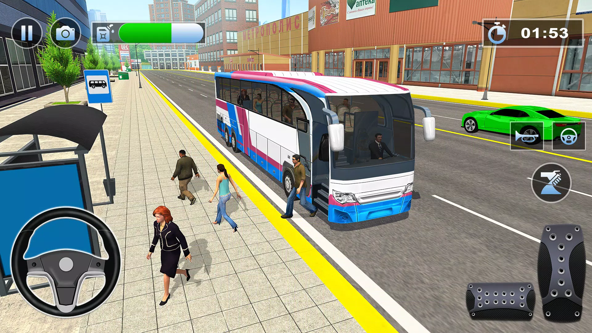 Bus Simulator : 3D Bus Games Tangkapan skrin 3