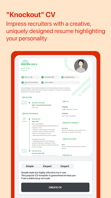 Cover Letter for Job App Captura de pantalla 2