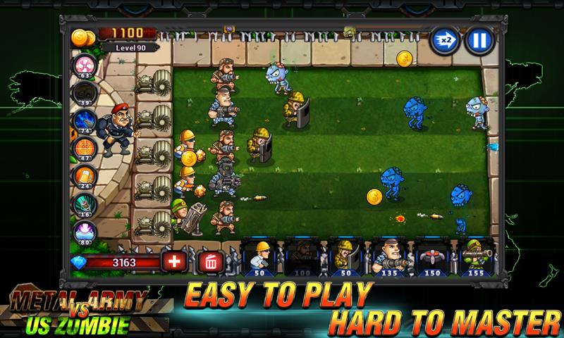 Schermata Army vs Zombies :Tower Defense 1