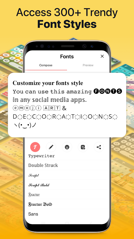 Fonts app keyboard & Changer ภาพหน้าจอ 1