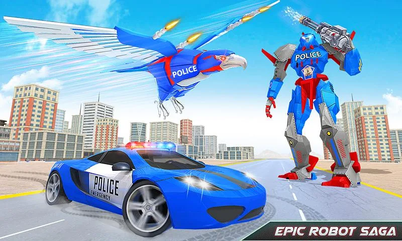 Flying Eagle Robot Car Games ဖန်သားပြင်ဓာတ်ပုံ 1