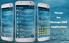 SMS Messages Bubble Rain Theme スクリーンショット 0