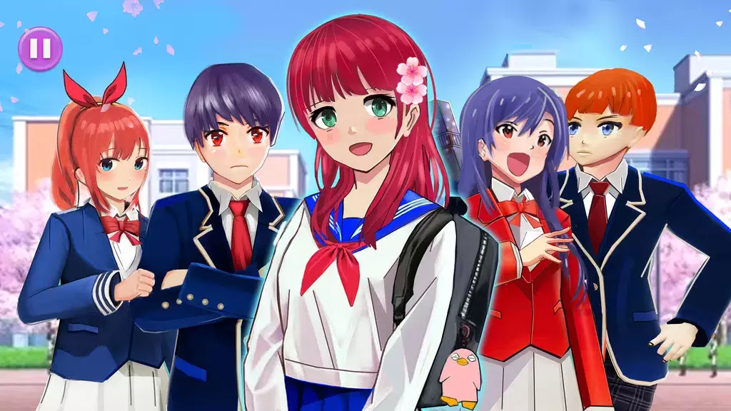 Anime High School Life Tangkapan skrin 3