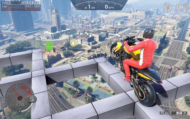 Crazy Stunt Rider GT Bike Game Captura de tela 2