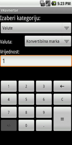 VKonvertor - konvertor valuta Screenshot 0