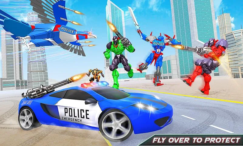 Flying Eagle Robot Car Games ဖန်သားပြင်ဓာတ်ပုံ 2