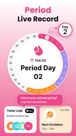 Period Tracker Ovulation Cycle Ekran Görüntüsü 0