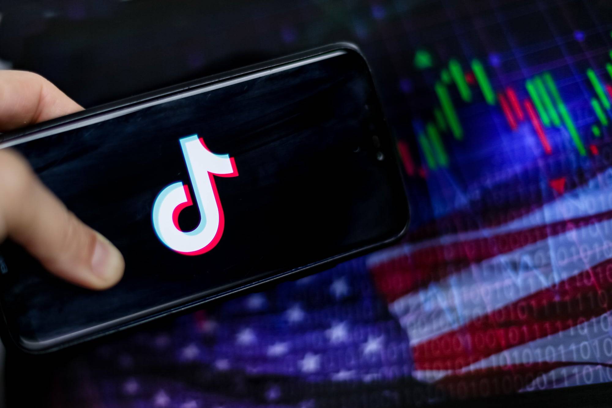 Tiktok kann am Sonntag in den USA dunkel werden. Foto von Dominika Zarzycka/Nurphoto über Getty Images.