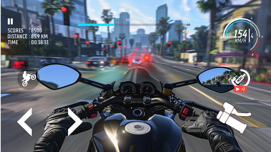 Traffic Bike: Driving City 3D Ekran Görüntüsü 0