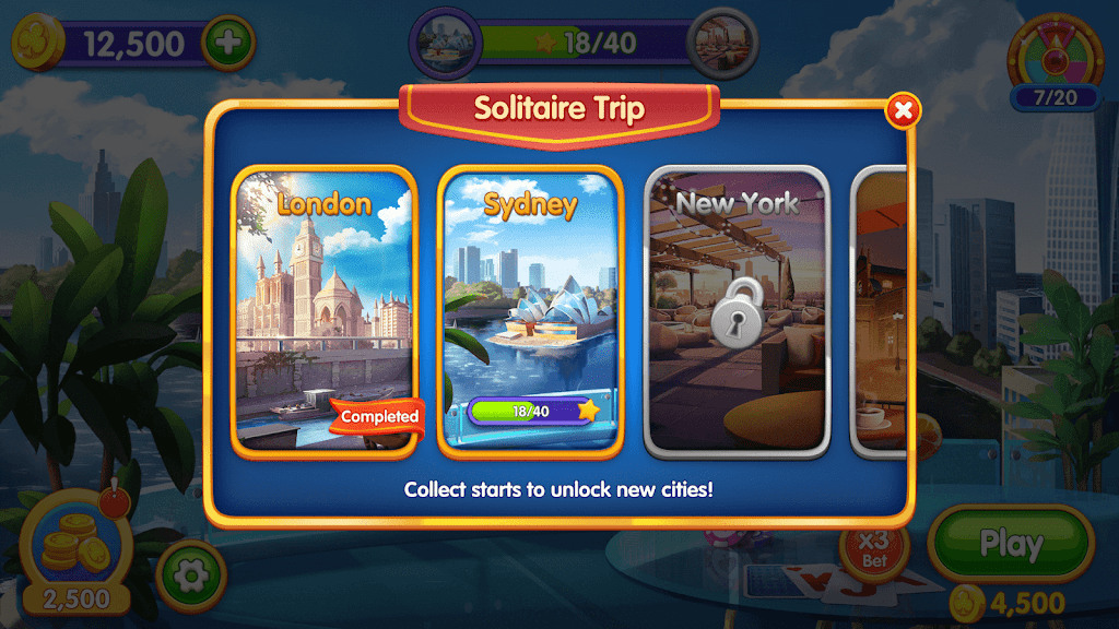 Solitaire Trip: Classic Tripeaks Card Game應用截圖第3張